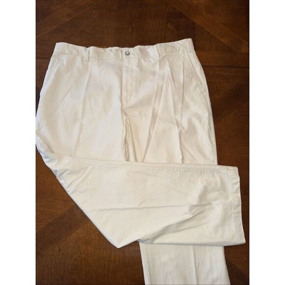 Tori Richard Mens Light Tan Flat Front Cotton Tencel Spandex Chino Pants 40 x 30 - Picture 2 of 8